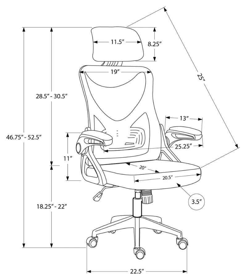 BLACK MESH OFFICE CHAIR