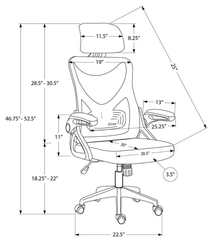 BLACK MESH OFFICE CHAIR