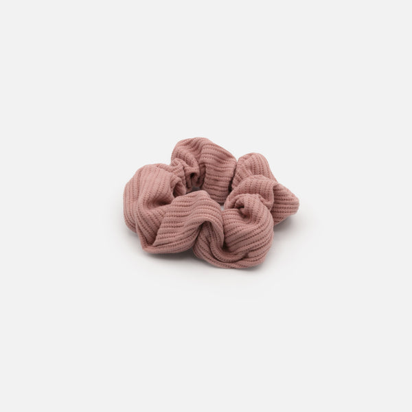 TEXTURED OLD PINK SCRUNCHIE