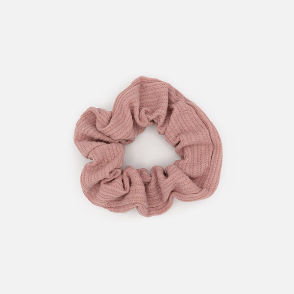 TEXTURED OLD PINK SCRUNCHIE