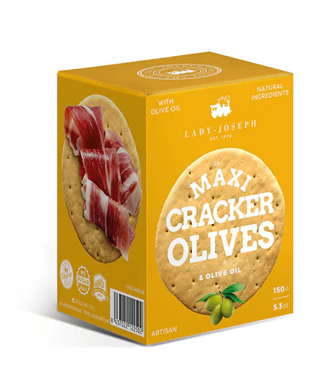 GREEN OLIVES AND OLIVE OIL MAXI CRACKER 150G
