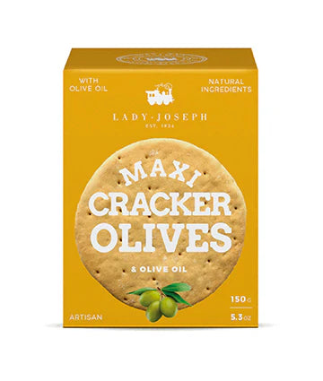 GREEN OLIVES AND OLIVE OIL MAXI CRACKER 150G
