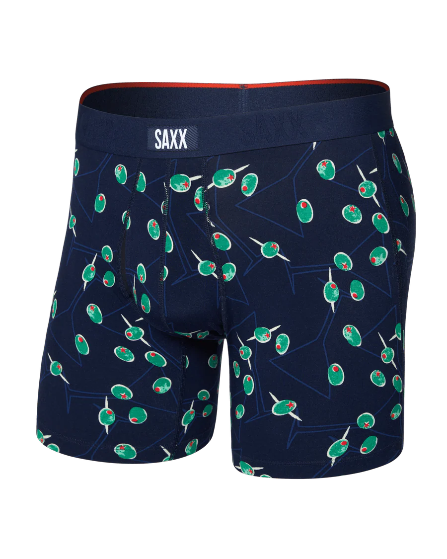 VIBE XTRA SOFT COMFORT BOXER BRIEF 6" "OLIVE YOU-MARITIME"