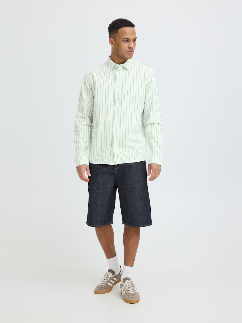 BHABAN STRIPED SHIRT "OPAL BLUE"