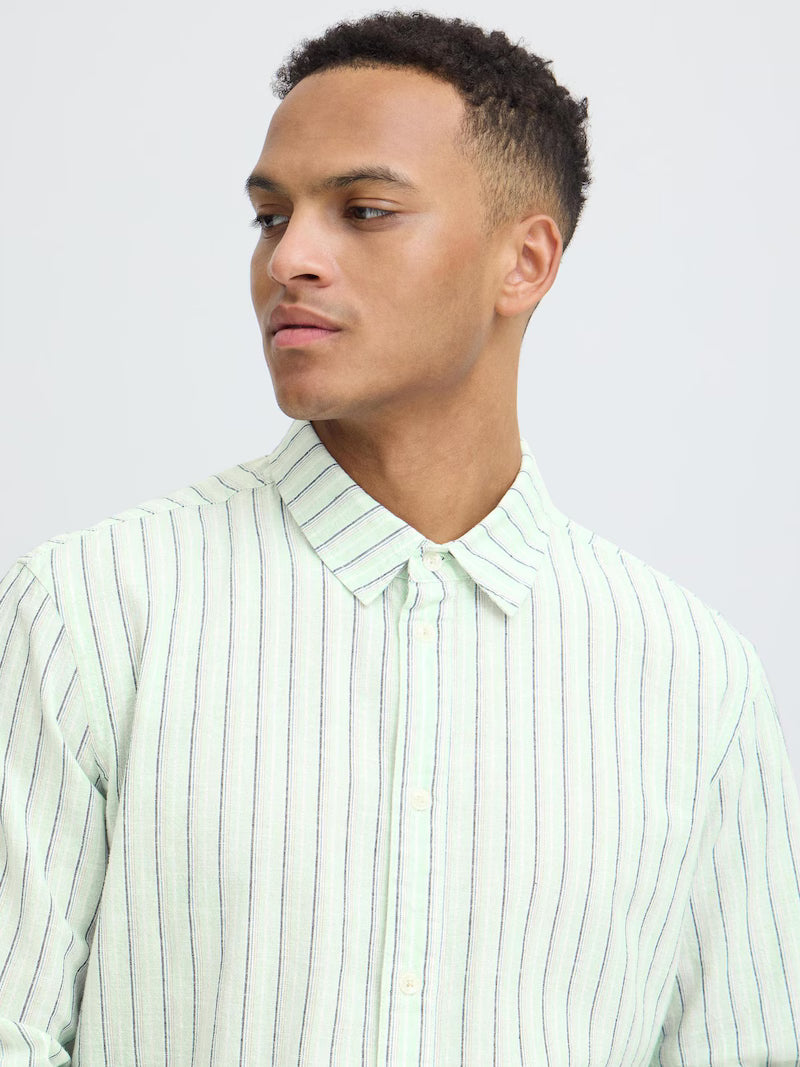 BHABAN STRIPED SHIRT "OPAL BLUE"
