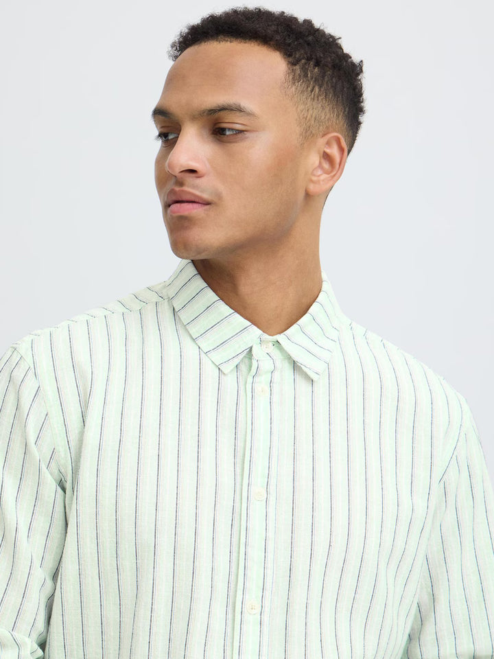 BHABAN STRIPED SHIRT "OPAL BLUE"