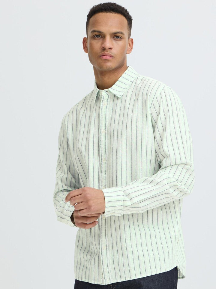 BHABAN STRIPED SHIRT "OPAL BLUE"