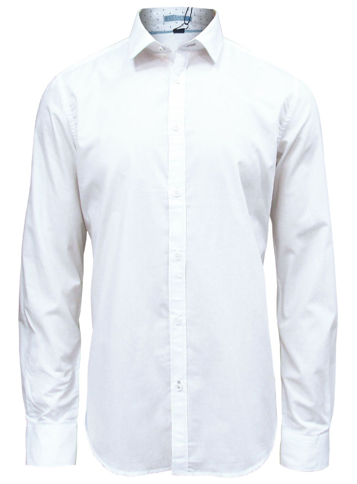 EASY CARE SOLID COLOUR LS SHIRT "OPTIC"