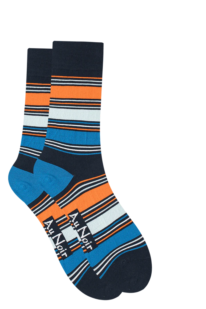 NAVY ORANGE SOCKS