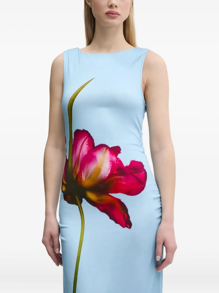 REIM ASYMMETRICAL ORCHID DRESS "BLUE"