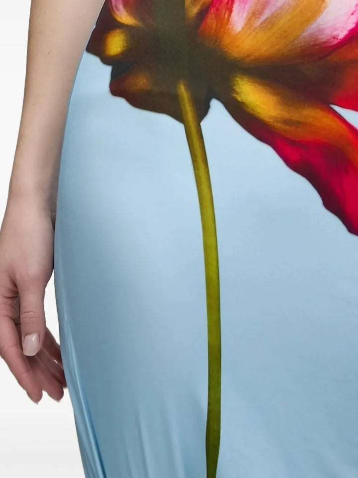REIM ASYMMETRICAL ORCHID DRESS "BLUE"