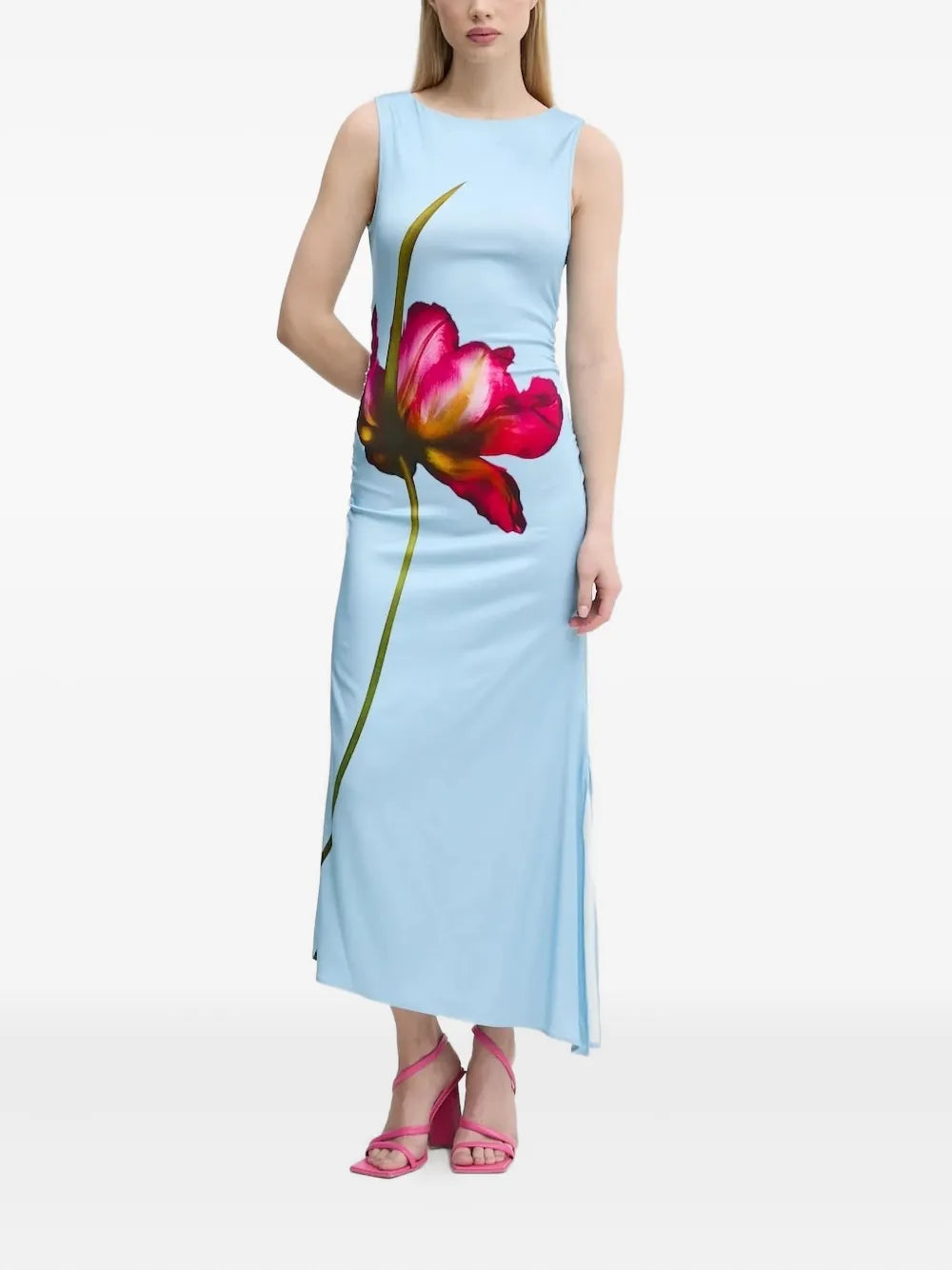 REIM ASYMMETRICAL ORCHID DRESS "BLUE"