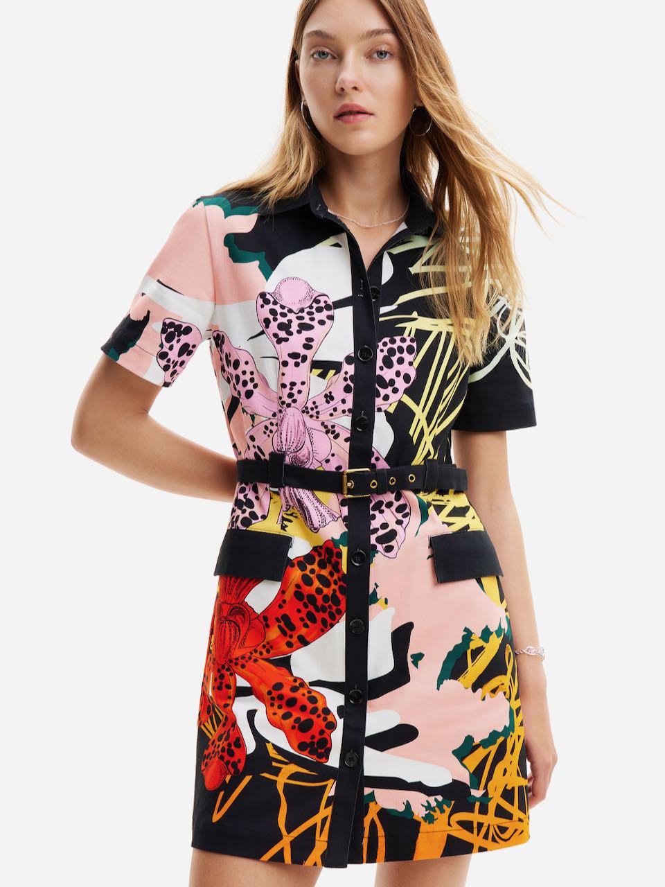 M.CHRISTIAN LACROIX SHORT ORCHID DRESS
