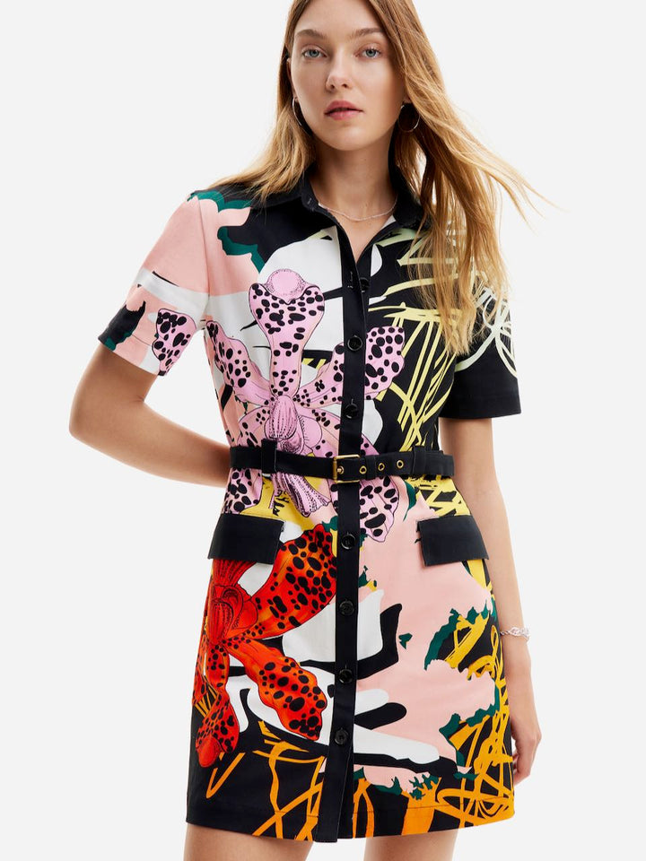 M.CHRISTIAN LACROIX SHORT ORCHID DRESS