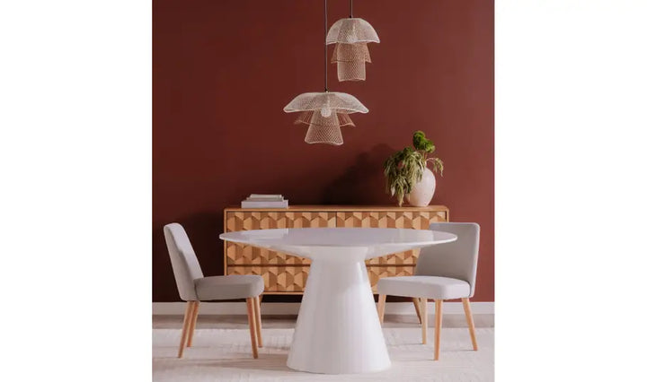 OTAGO ROUND DINING TABLE 54IN "WHITE"