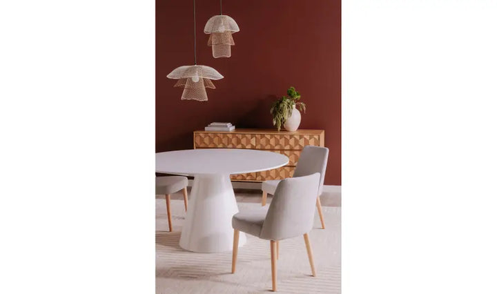 OTAGO ROUND DINING TABLE 54IN "WHITE"