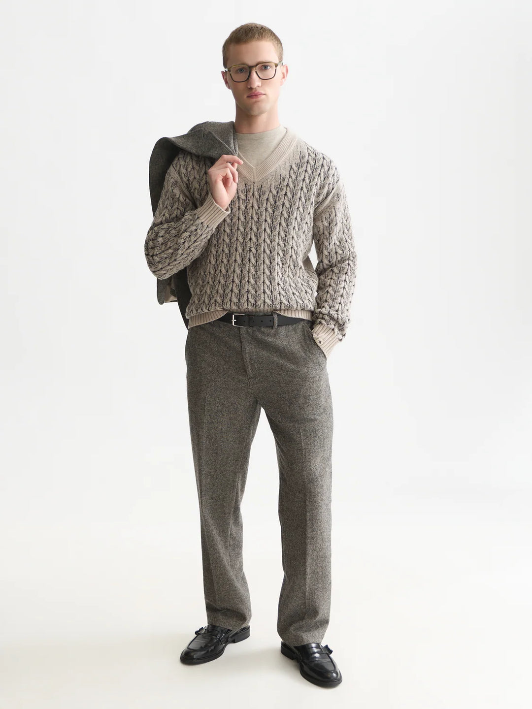 OTIS WOOL BLEND CHINO "METEORITE MELANGE"