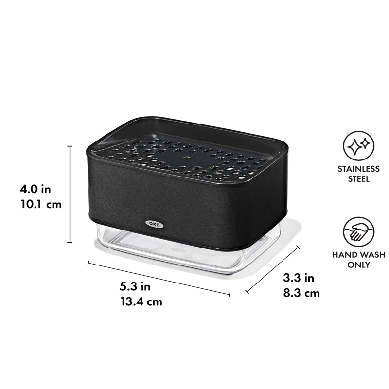 GOOD GRIPS SOAP DISPENSING SPONGE HOLDER "BLACK"