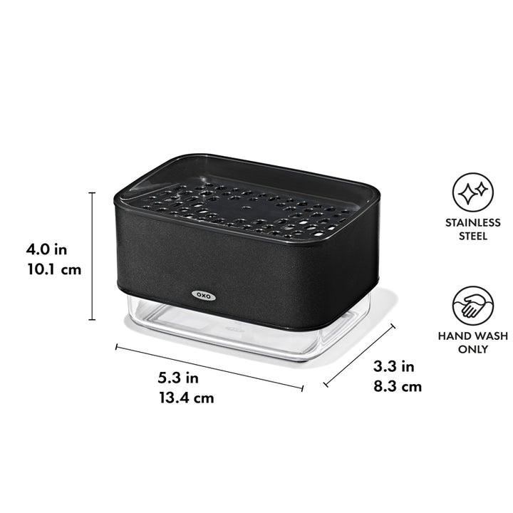 GOOD GRIPS SOAP DISPENSING SPONGE HOLDER "BLACK"