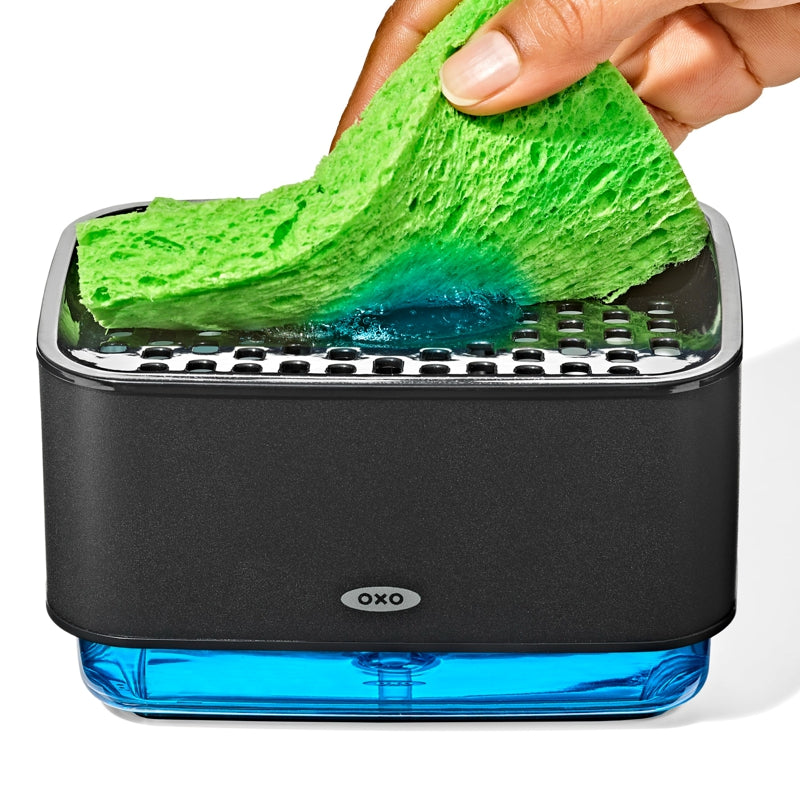 GOOD GRIPS SOAP DISPENSING SPONGE HOLDER "BLACK"