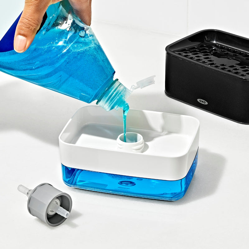 GOOD GRIPS SOAP DISPENSING SPONGE HOLDER "BLACK"