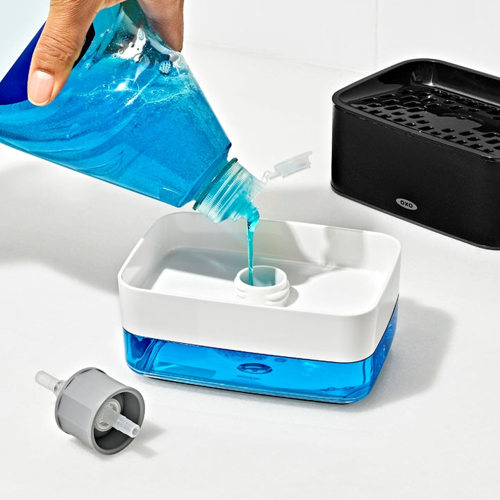 GOOD GRIPS SOAP DISPENSING SPONGE HOLDER "BLACK"