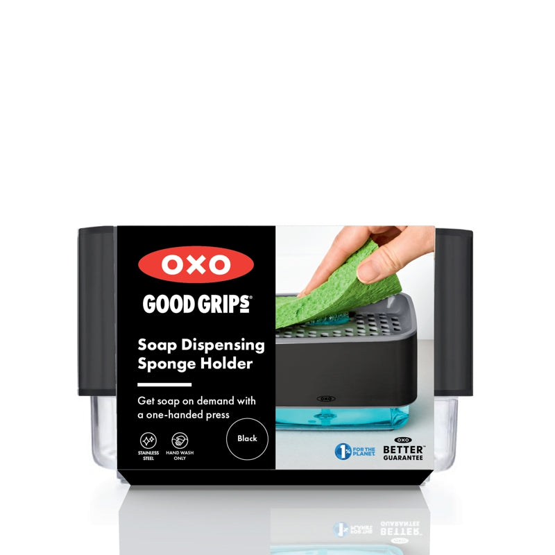 GOOD GRIPS SOAP DISPENSING SPONGE HOLDER "BLACK"