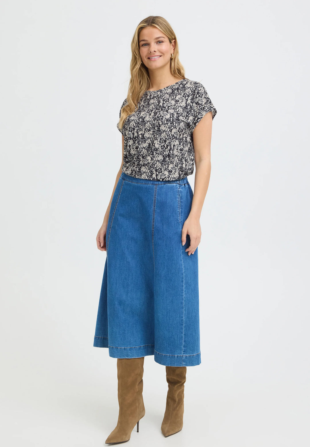 T-SHIRT FRSEEN 1 MOTIF FLEURI PAISLEY