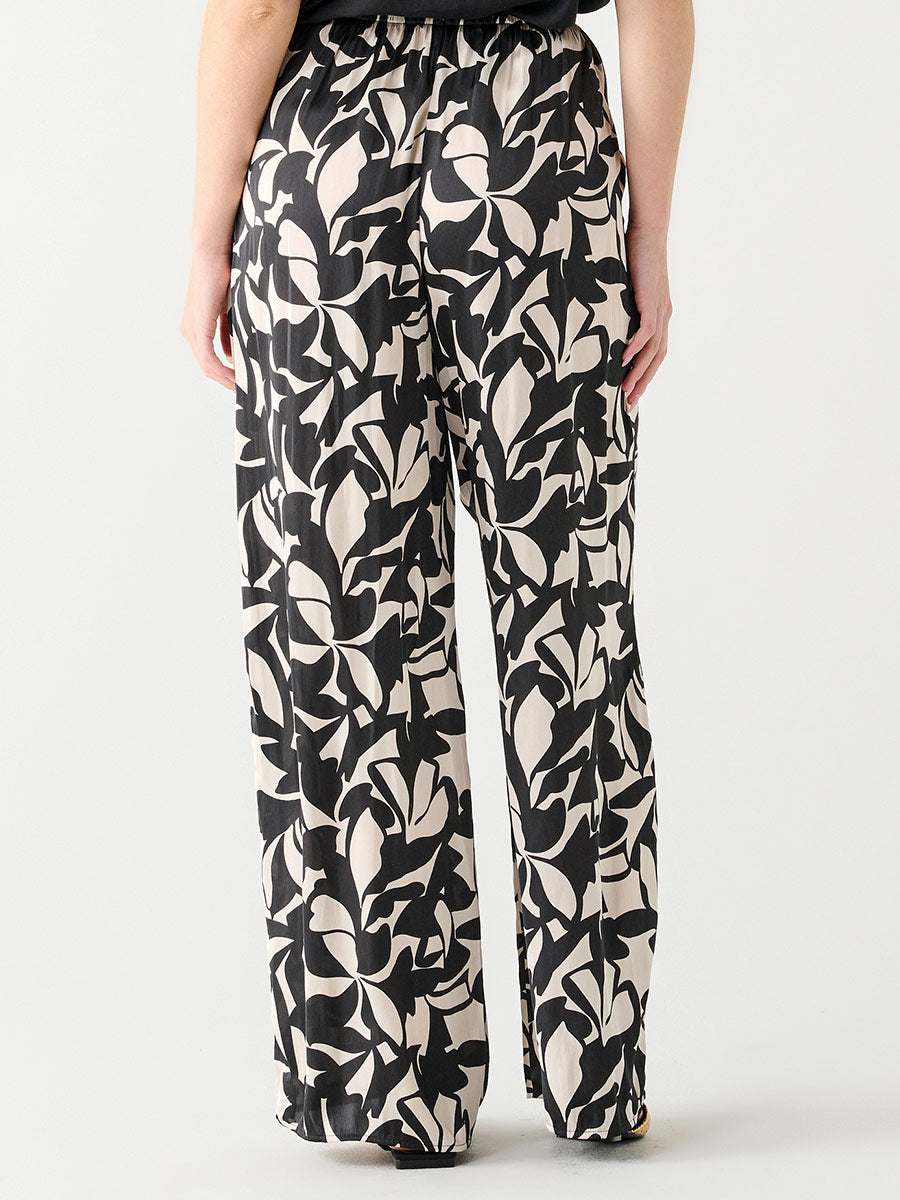 LOOSE PRINTED SATIN PANTS