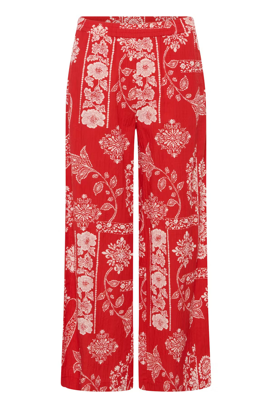 CRGIANNA TROUSERS "RED ETHNIC PRINT"