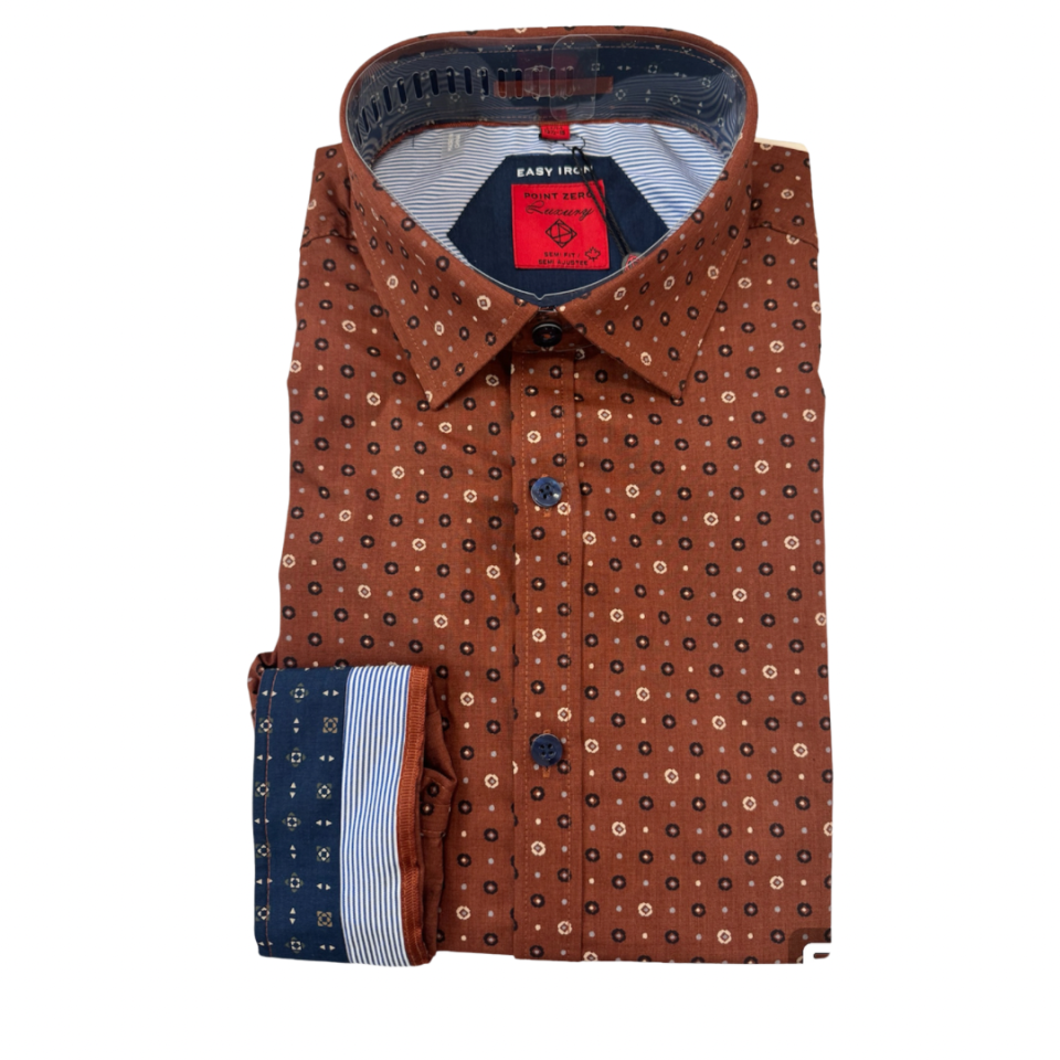 COLIN MPRO LUXURY CIRCULAR SHIRT - PAPRIKA