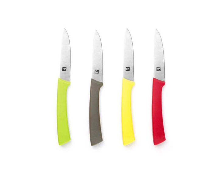 SET OF 4 STAINLESS STEEL PARING KNIVES 3.15CM