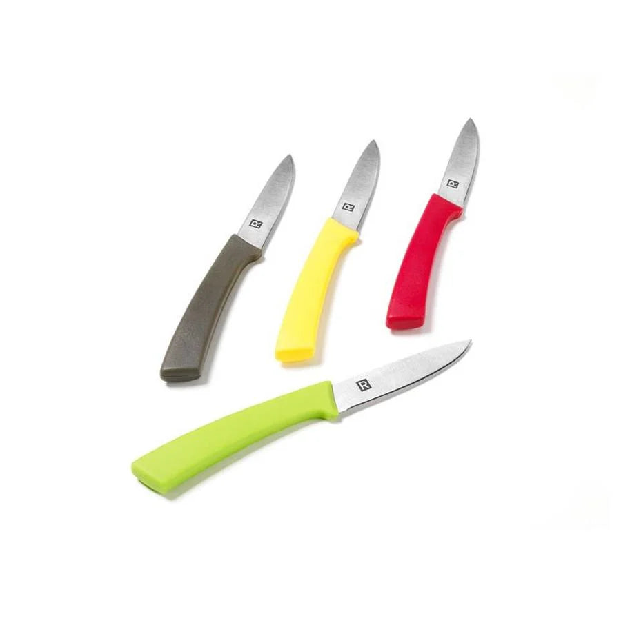 SET OF 4 STAINLESS STEEL PARING KNIVES 3.15CM