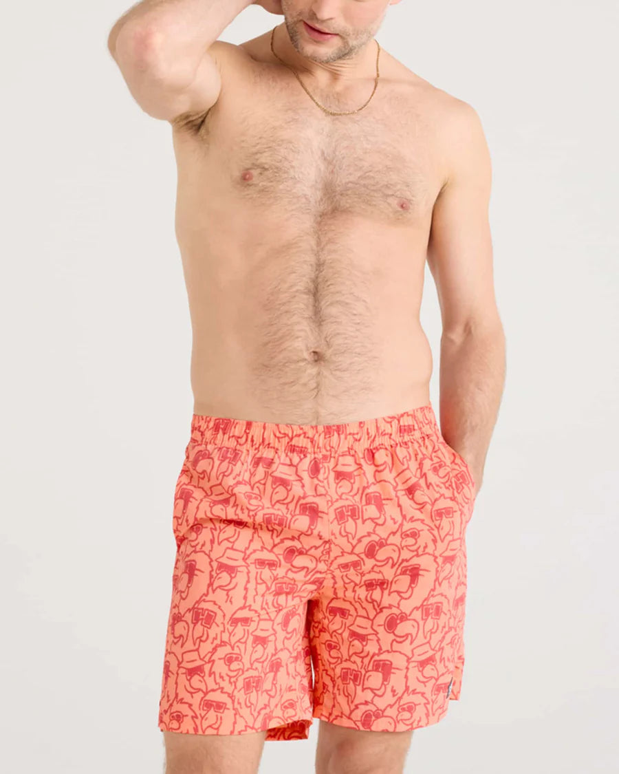 GO COASTAL 2N1 CLASSIC SWIM VOLLEY 7'' WITH LINER "PARROT PARTY-CORAL"