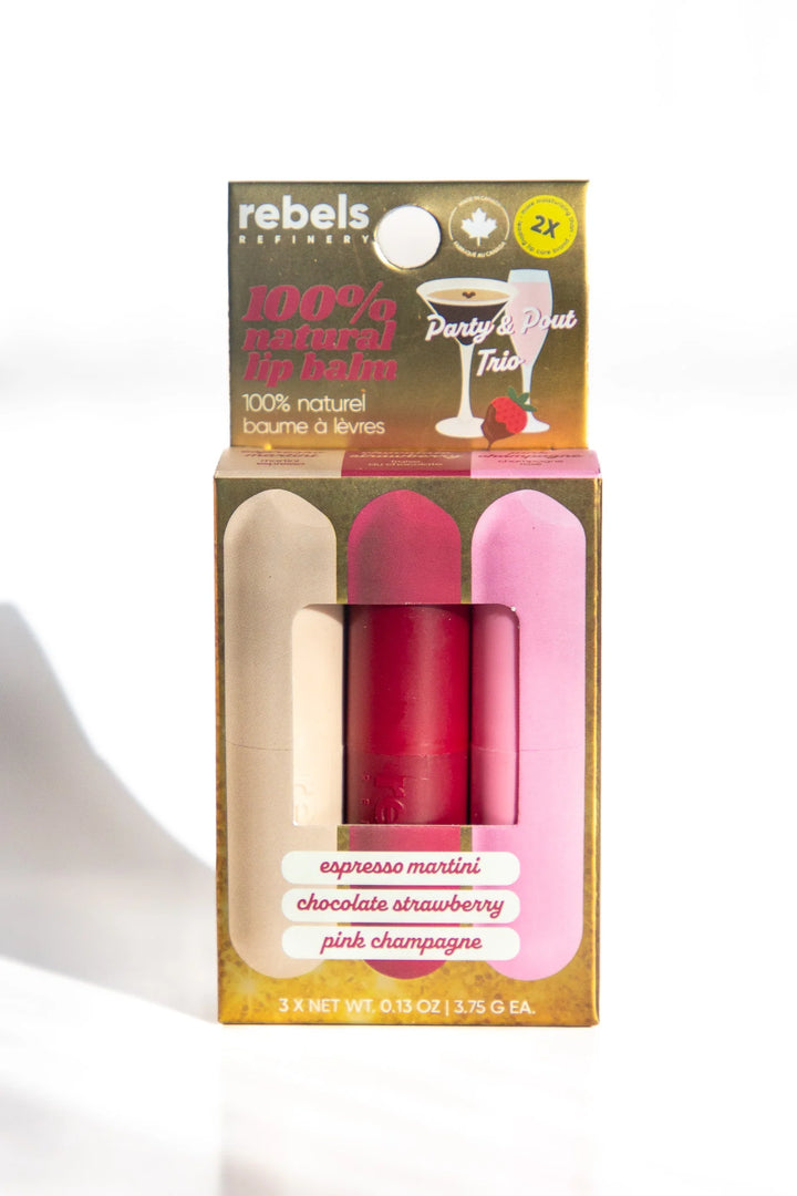 PARTY &amp; POUT TRIO PACK LIP BALMS