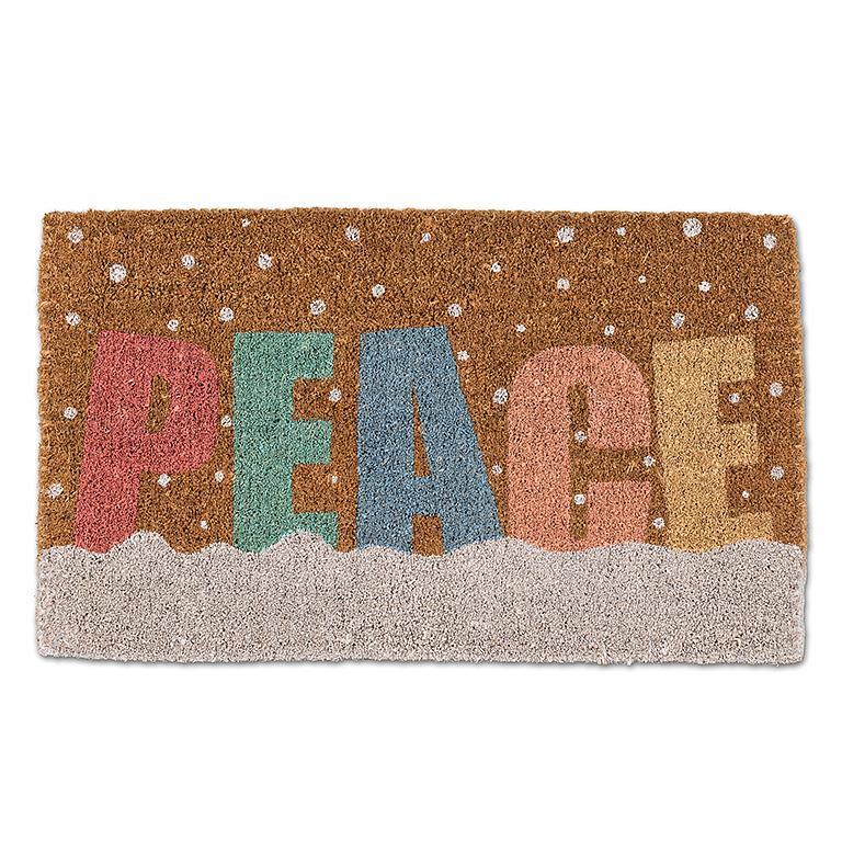 SNOWY PEACE DOORMAT - 18X30''L