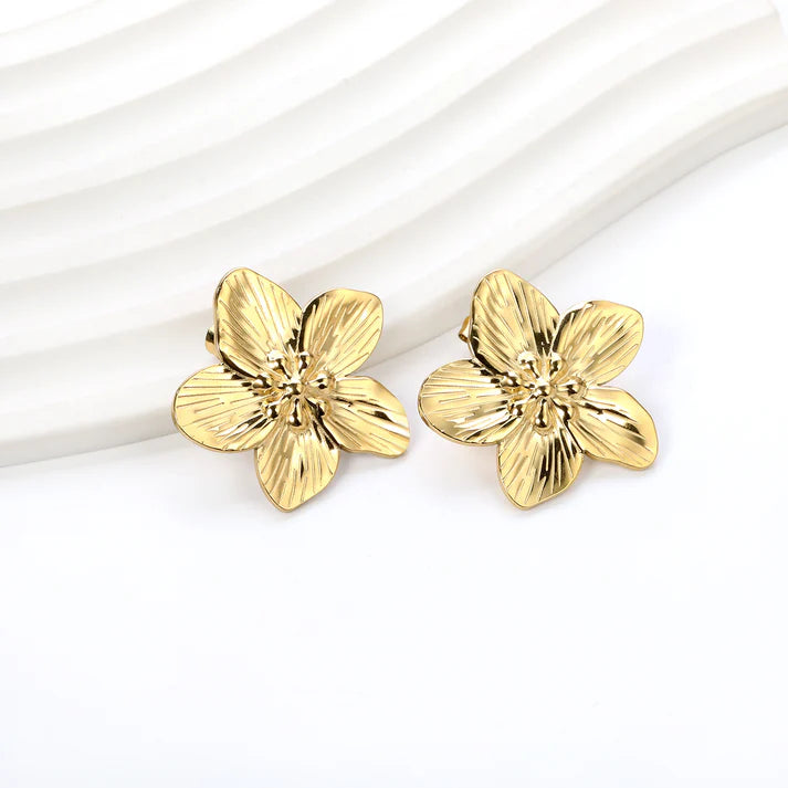 PEACH BLOSSOM CHARM EARRINGS - GOLD