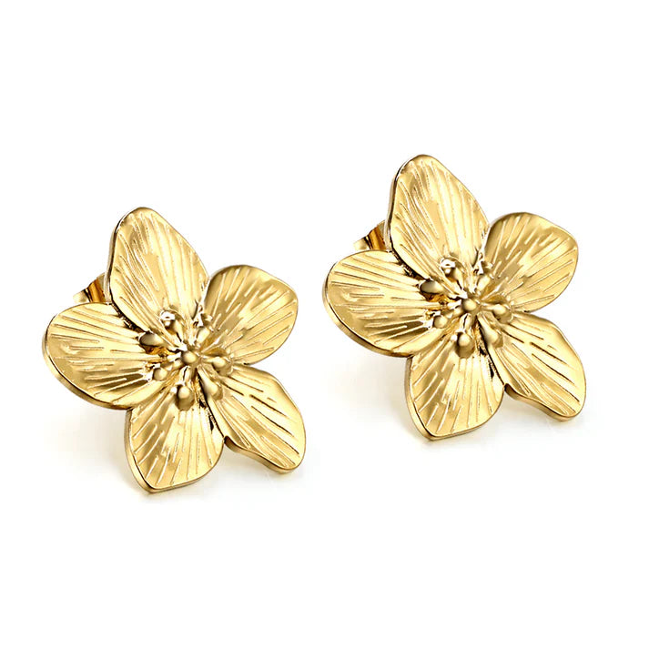 PEACH BLOSSOM CHARM EARRINGS - GOLD