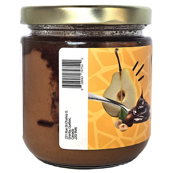 HAZELNUT, PEAR & MILK CHOCOLATE SPREAD 250G
