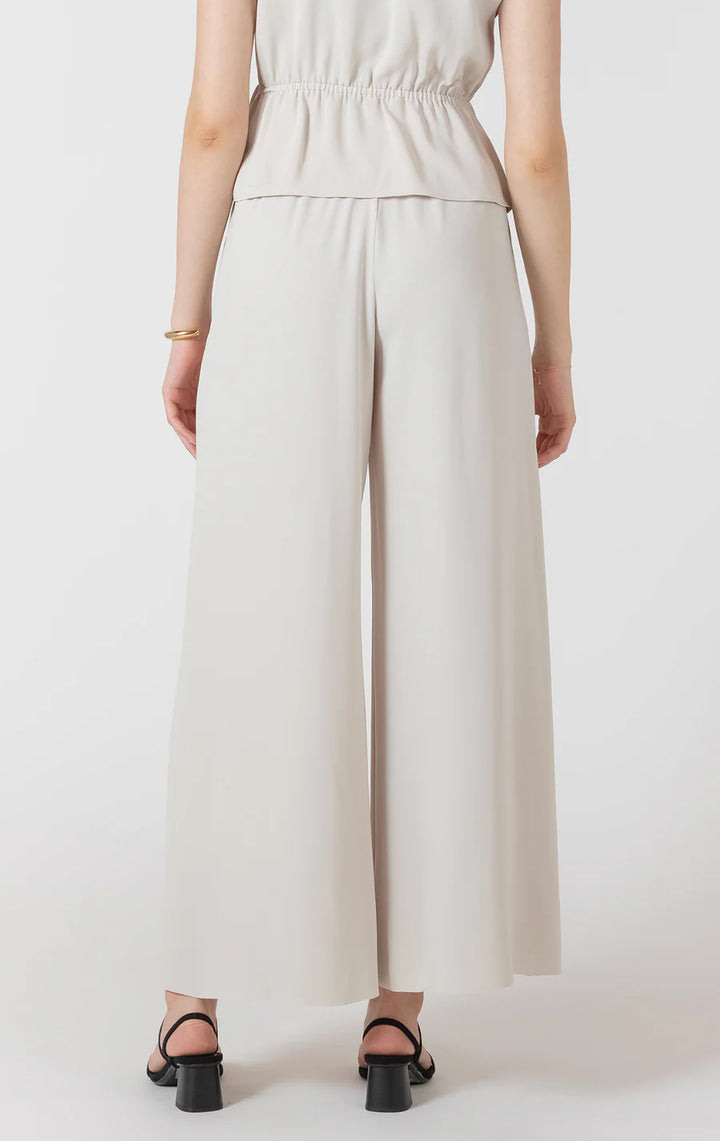 FLOWY WIDE LEG PANTS "MATTE PEARL"