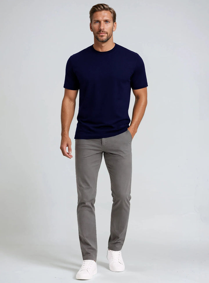 PETE - OVERSIZED CREWNECK T-SHIRT "NAVY"