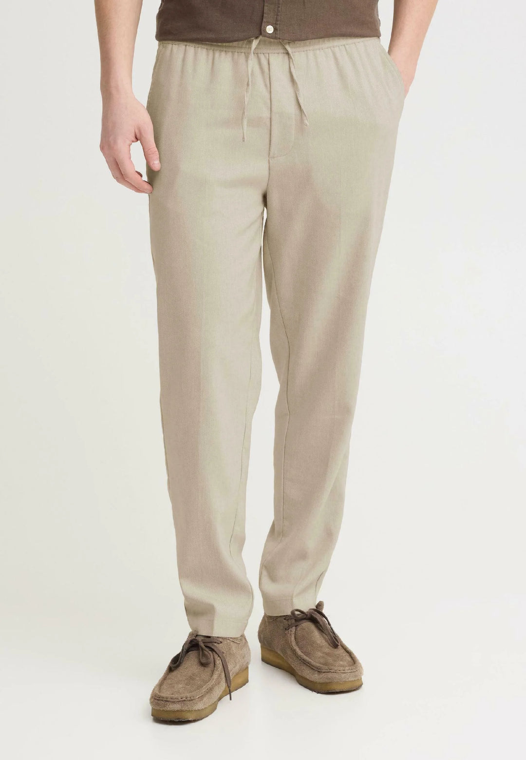 CFPILOU LINEN MIX PANTS "ISLAND FOSSIL"