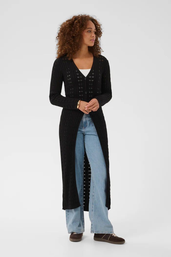 KAPINIA KNIT CARDIGAN "BLACK DEEP"