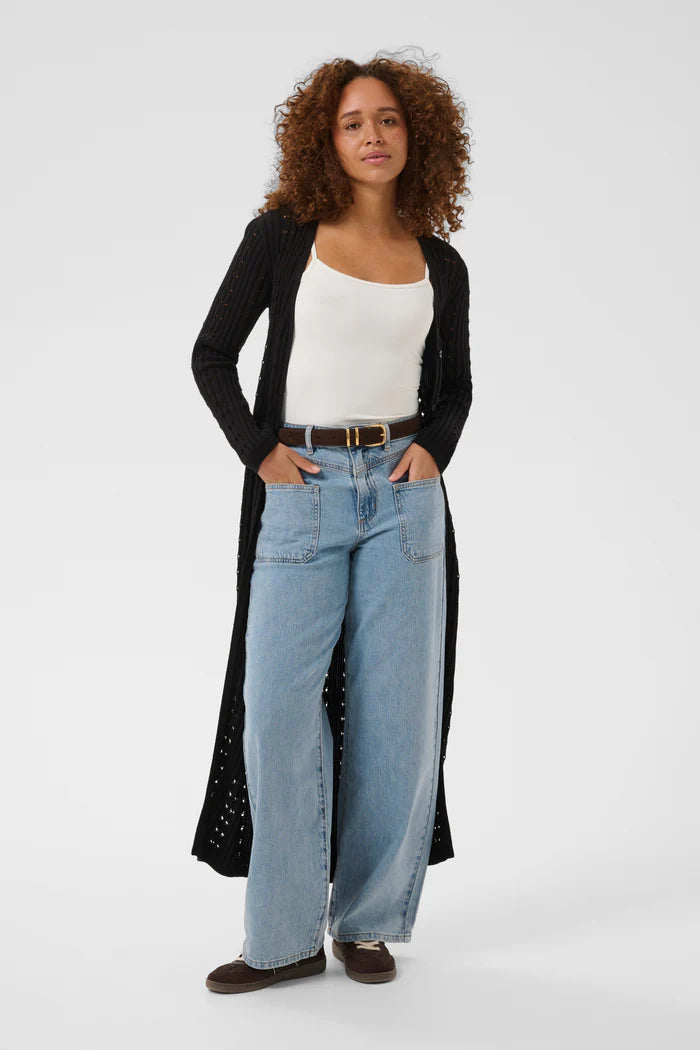 KAPINIA KNIT CARDIGAN "BLACK DEEP"