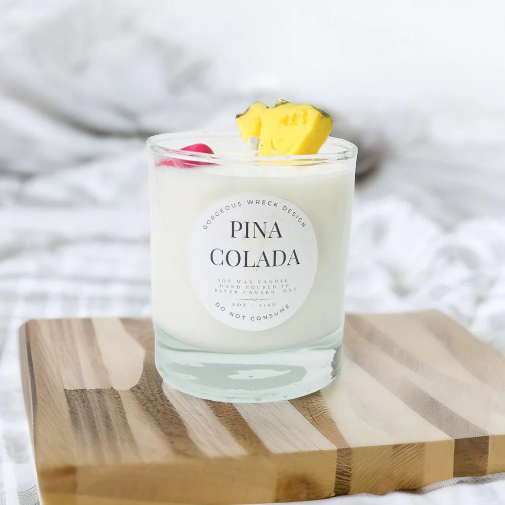 GORGEOUS WRECK DESIGN PINA COLADA DESSERT CANDLE
