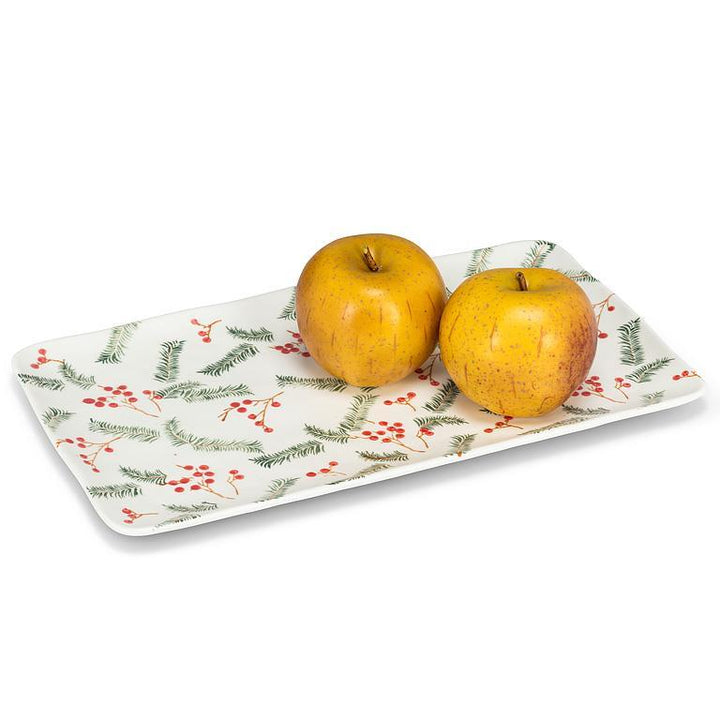 PINE & BERRIES PLATTER - 8X14''L