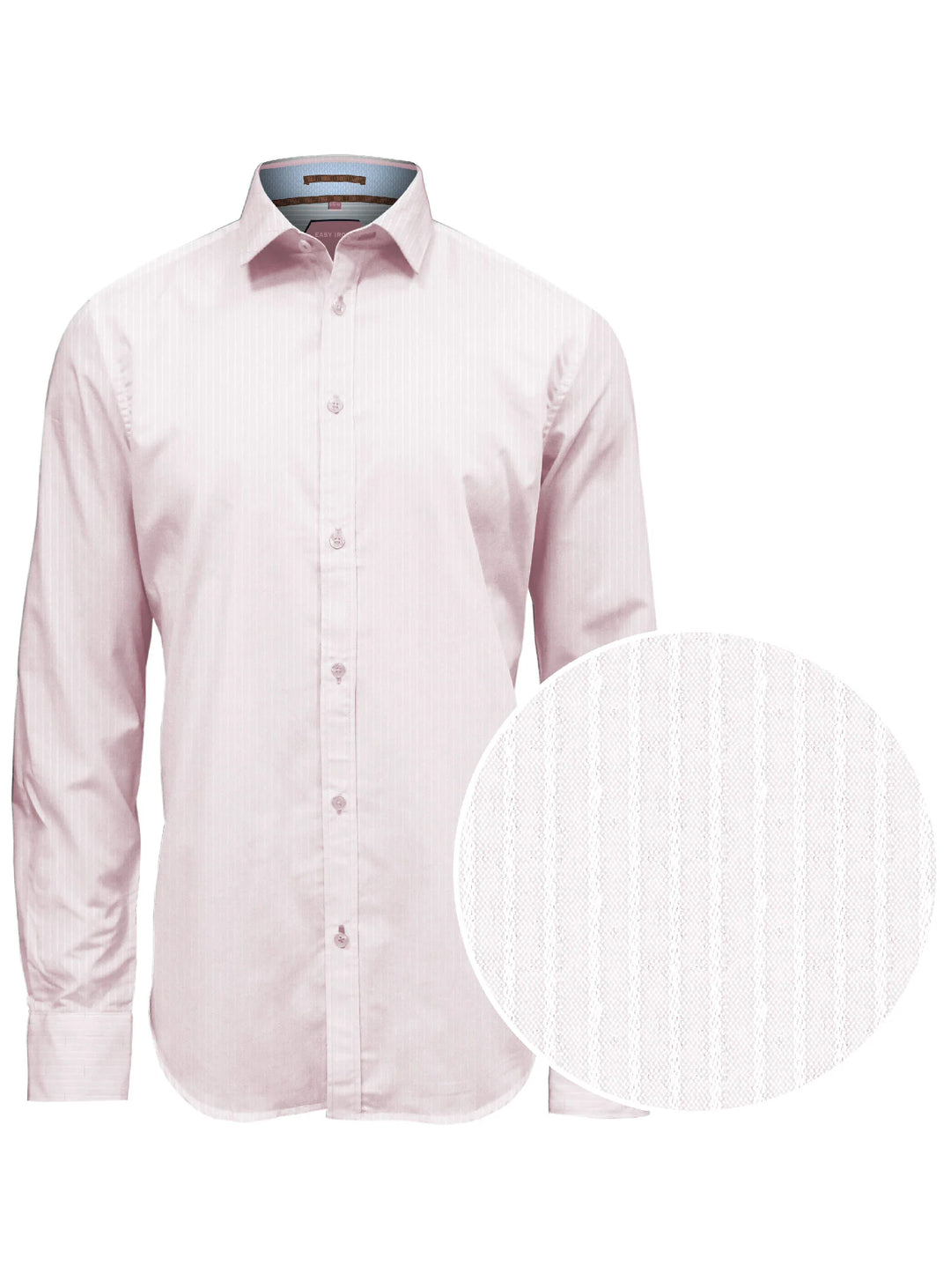LONZO - LUXURY TONE ON TONE DOBBY TEXTURE SHIRT "PINK"