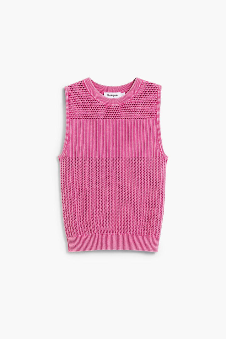 CROCHET T-SHIRT "FUSCHIA"