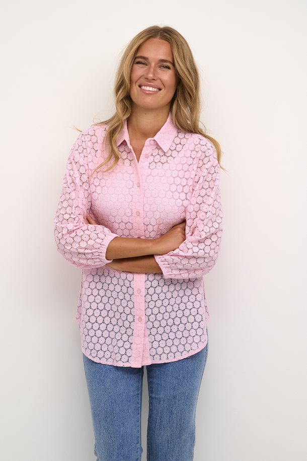 KALOREN SHIRT - CHALK/PINK MIST