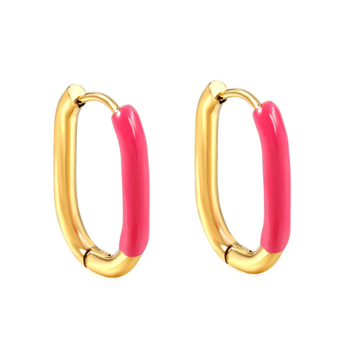 U-DROP EARRINGS "PINK"